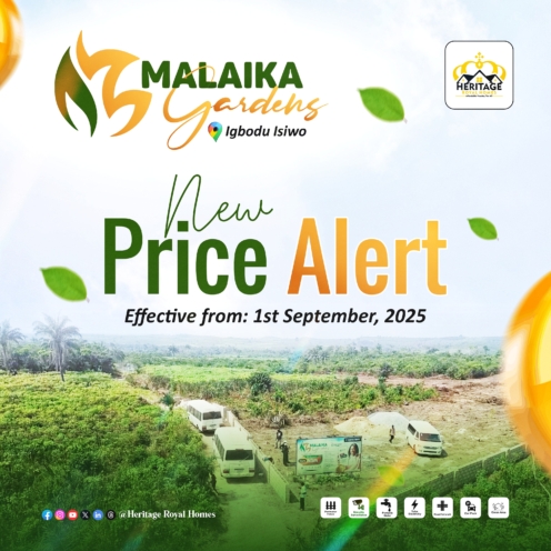 Malaika Gardens price alert effective September 2025